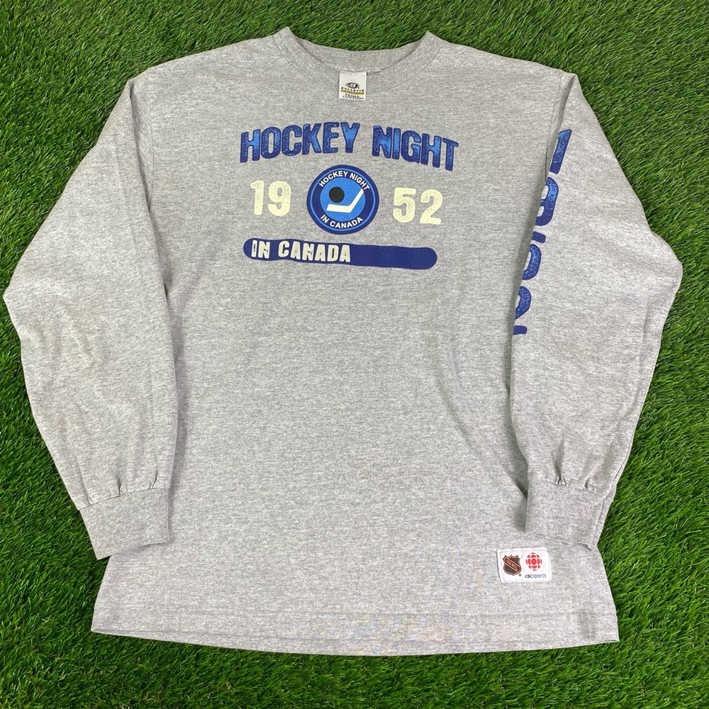 Vintage Hockey Night In Canada CBC Sports Long Sleeve Shirt NHL